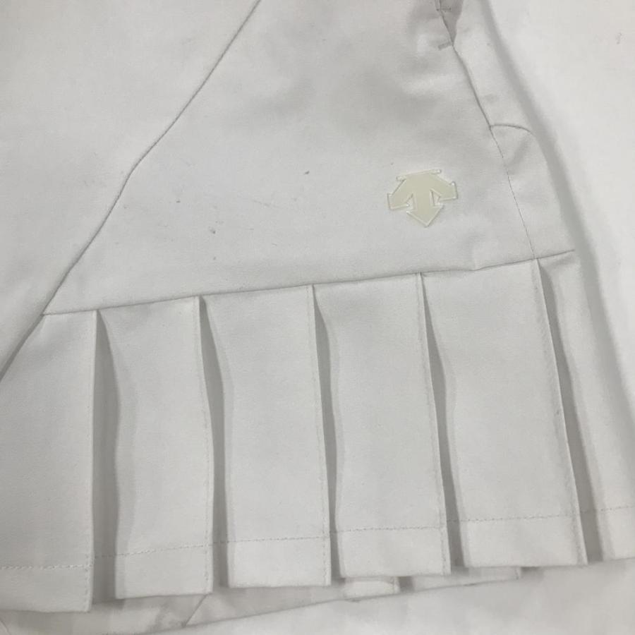 DESCENTE GOLF デサントゴルフ スカート 白 サイド裾プリーツ 内側