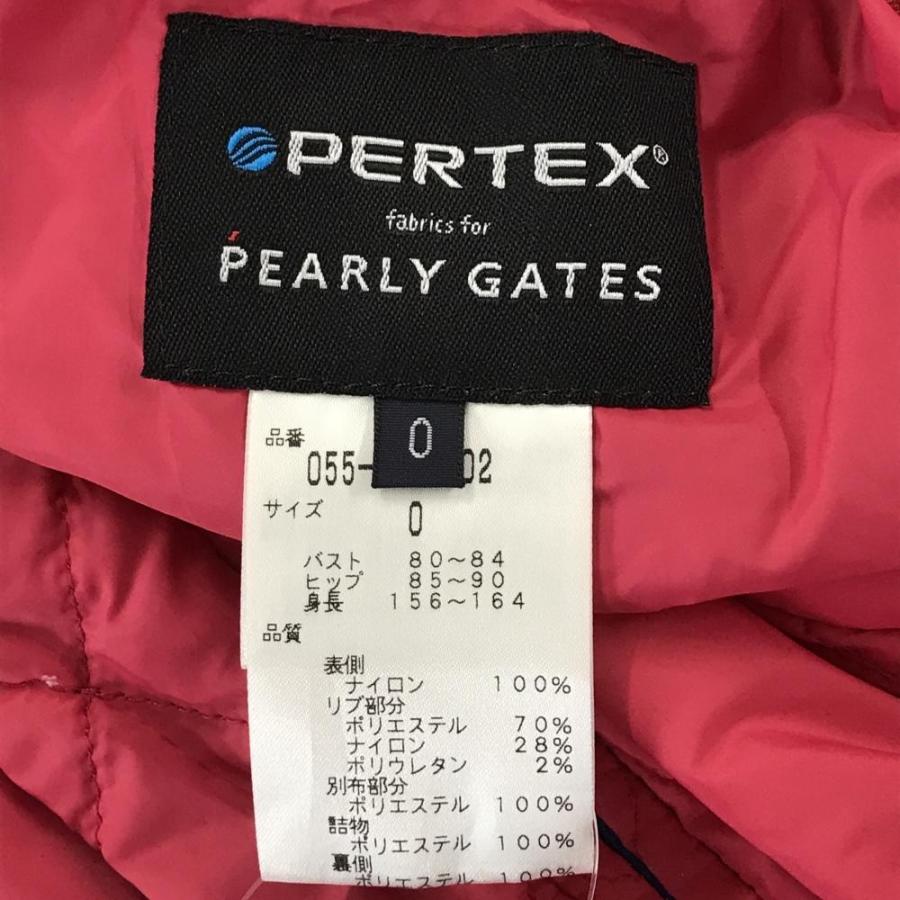 【美品】パーリーゲイツ 4WAY中綿リバーシブルジャケット ブルー×白 裏ピンク袖着脱可 PERTEX レディース 0(S) ゴルフウェア PEARLY GATES PEARLY GATES（パーリーゲイツ） 【美品】パーリーゲイツ 4WAY中綿