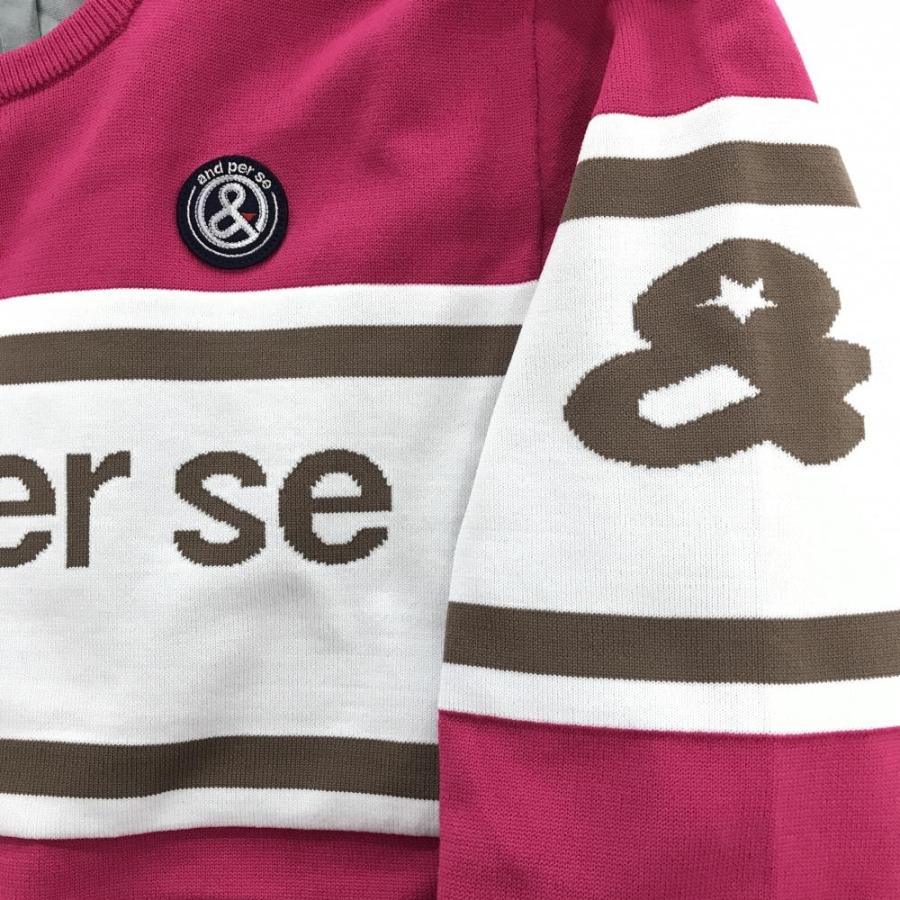 and per se（アンパスィ） 【新品】アンパスィ セーター ピンク×白