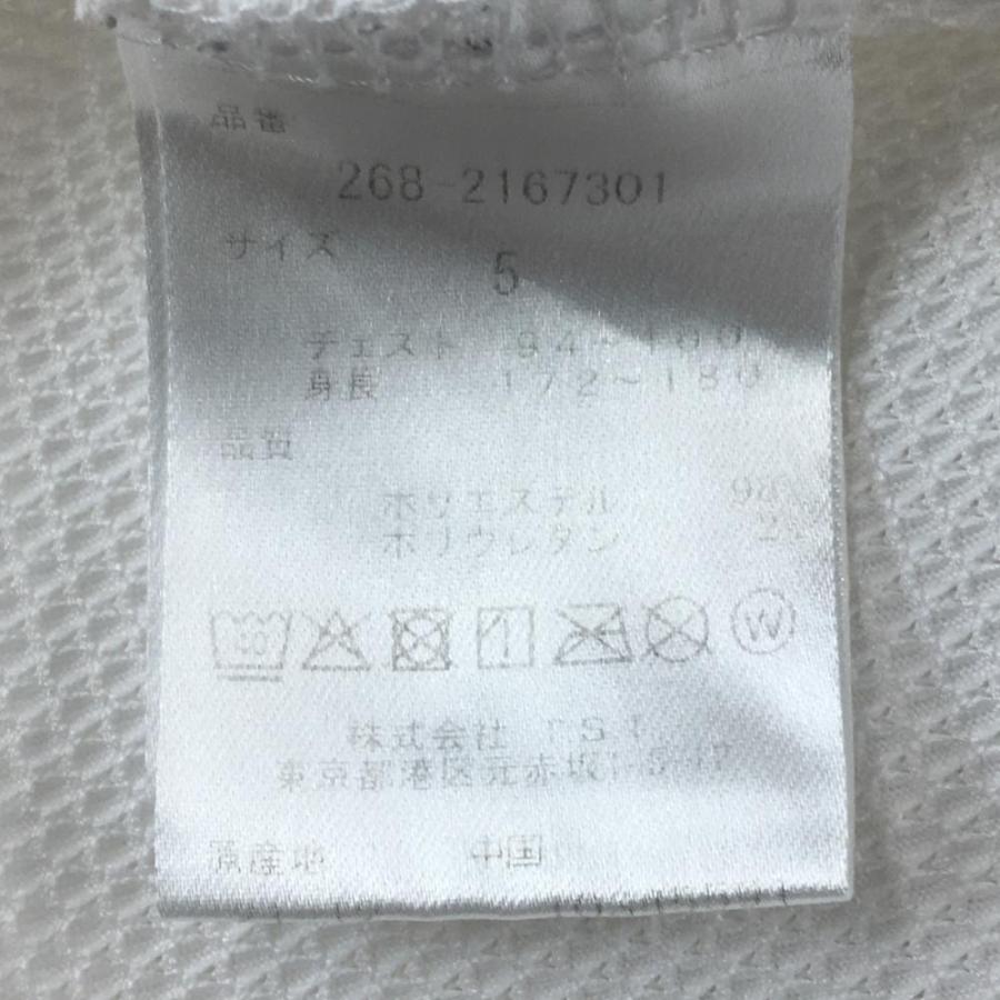PGG 【超美品】PGGパーリーゲイツ 半袖シャツ 白×黒 織生地 ハーフ