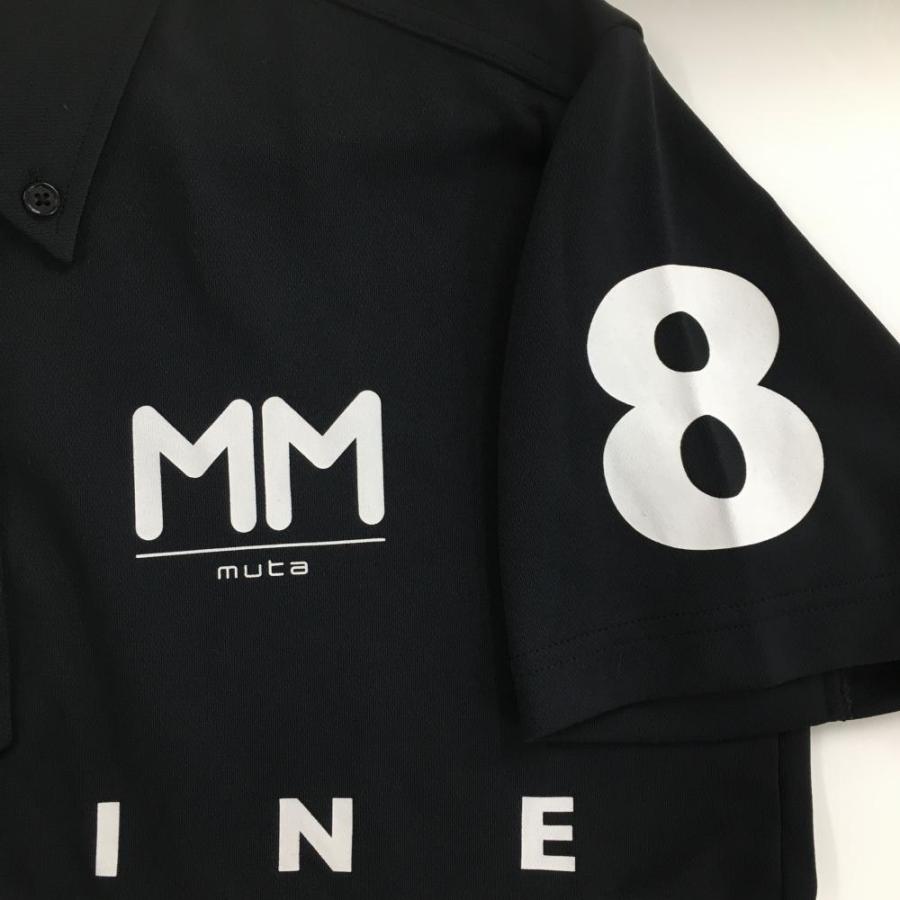 【極美品】muta MARINE ムータマリン ポロシャツ 8ロゴ 黒金 muta MARINE（ムータマリン） 【美品】ムータマリン 半袖ポロシャツ 黒