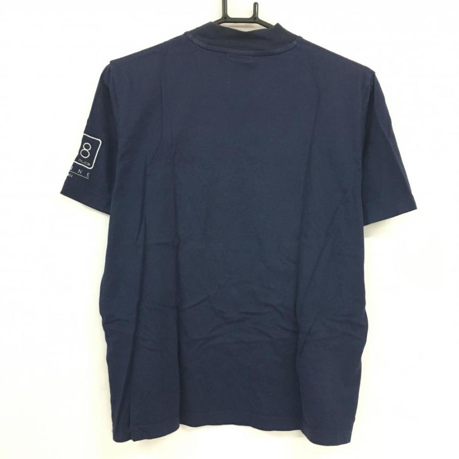muta MARINE（ムータマリン） 半袖ハイネックシャツ ネイビー×白