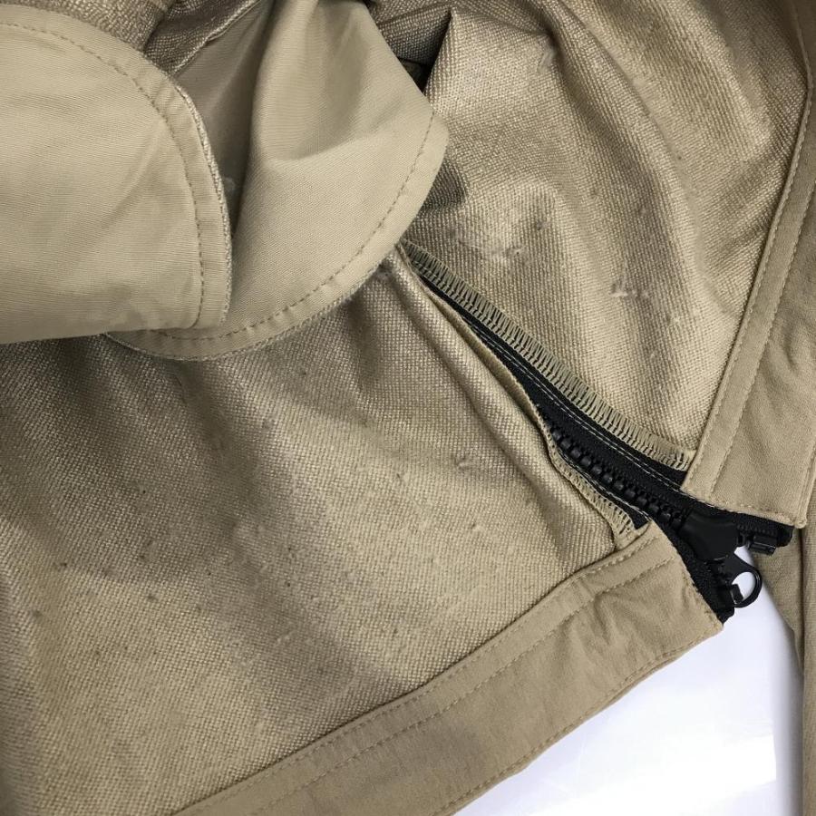 muta MARINE（ムータマリン） パーカー ベージュ×黒 ロゴシリコン 斜め