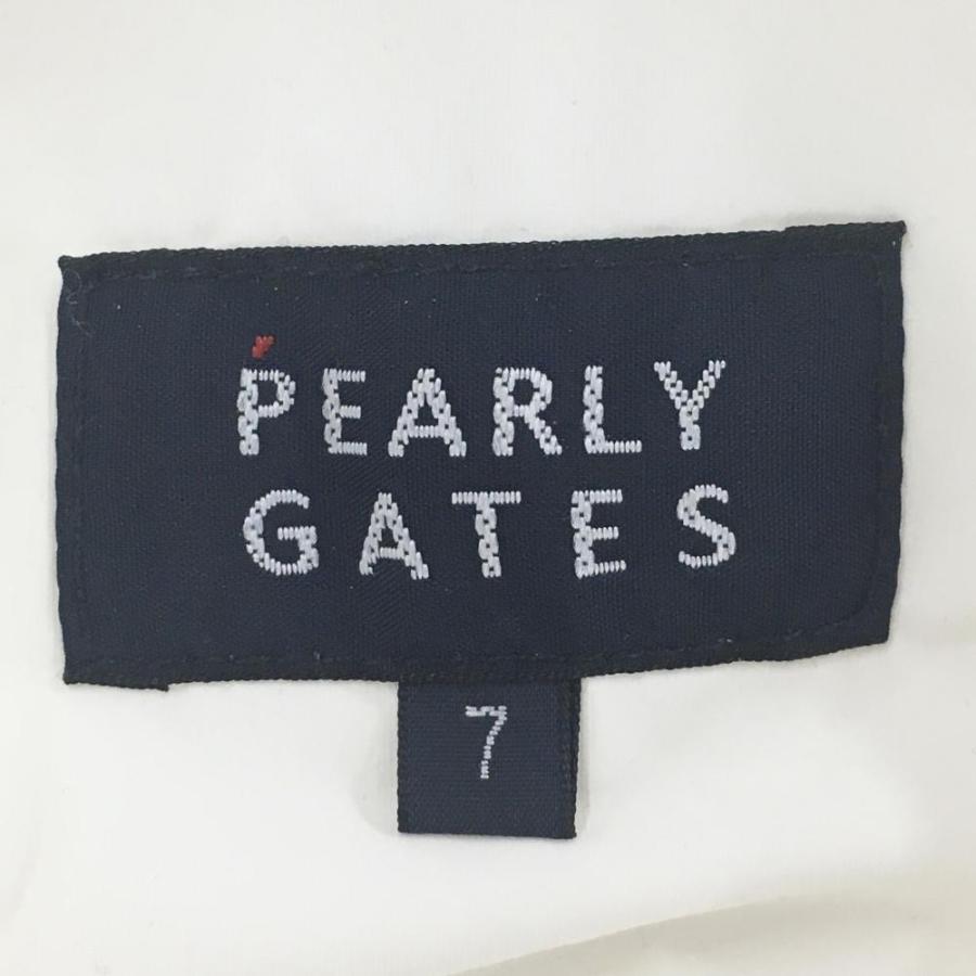 PEARLY GATES（パーリーゲイツ） 中綿パンツ 白 ロゴ地模様 裾ロゴ