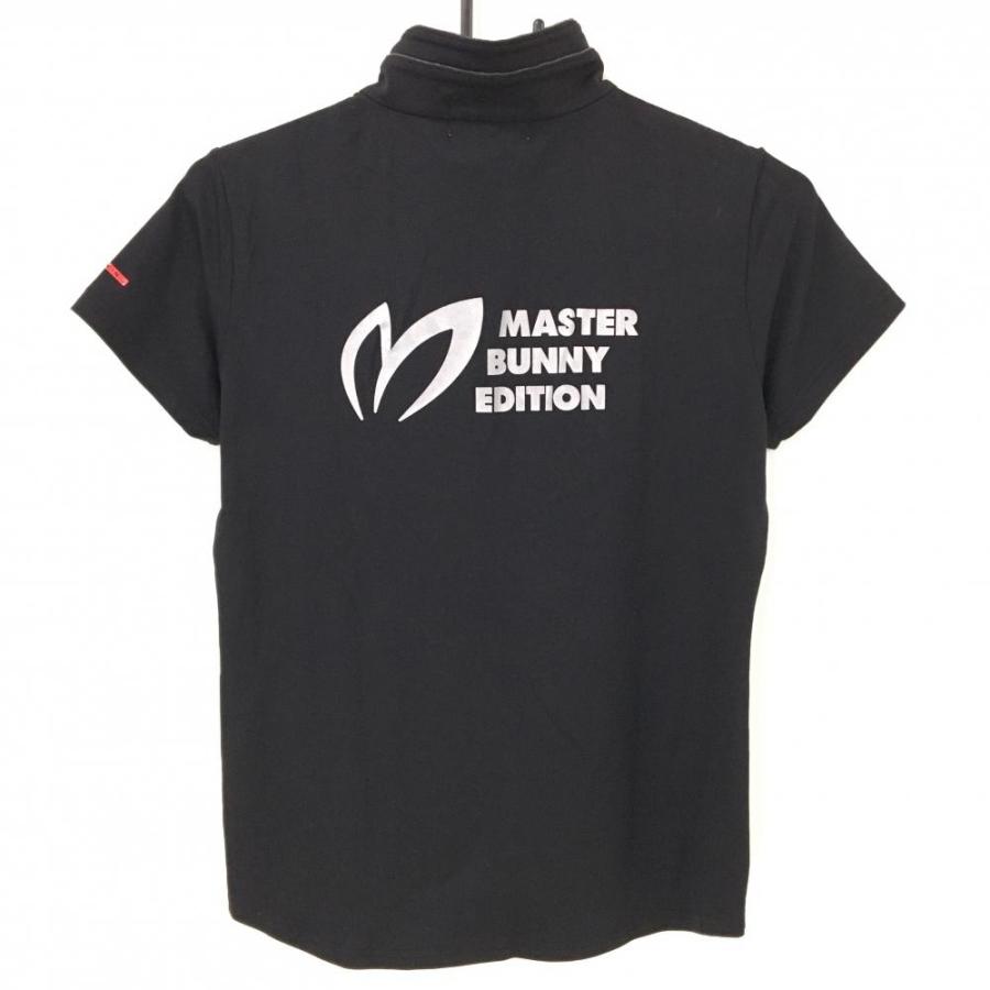 【美品】マスターバニー 半袖ハイネックシャツ 黒 ハーフジップ レディース 1(M) ゴルフウェア MASTER BUNNY EDITION MASTER BUNNY EDITION（マスターバニーエディション） 【美品
