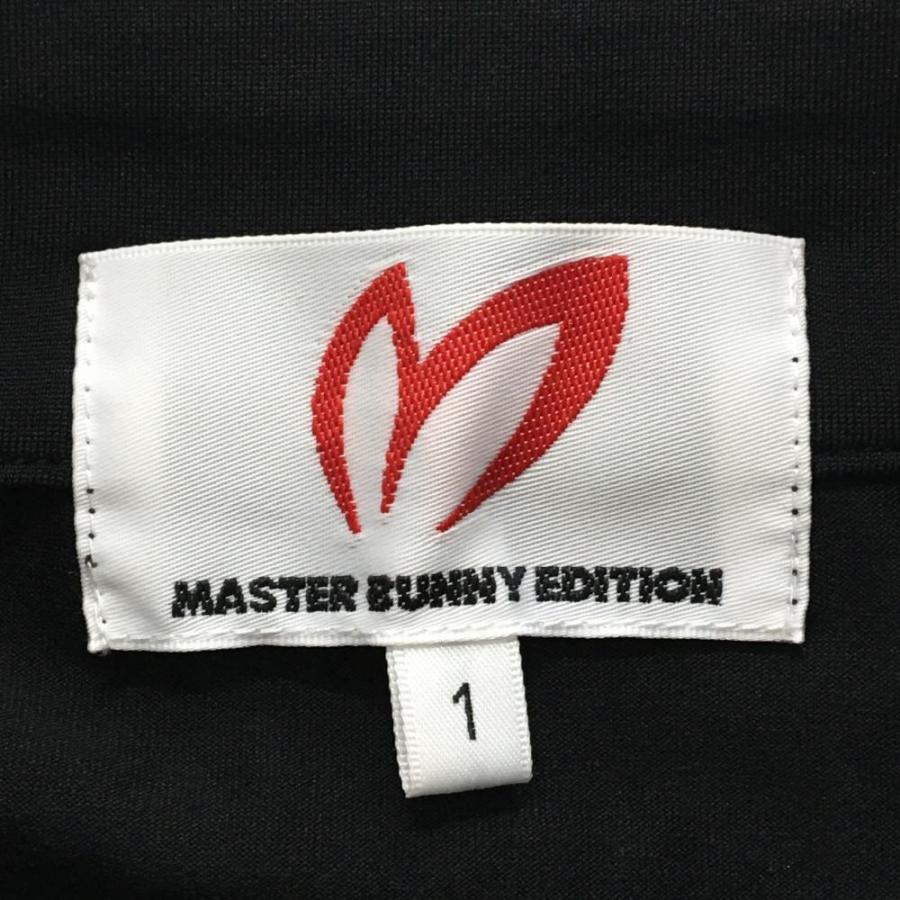 【美品】マスターバニー 半袖ハイネックシャツ 黒 ハーフジップ レディース 1(M) ゴルフウェア MASTER BUNNY EDITION MASTER BUNNY EDITION（マスターバニーエディション） 【美品