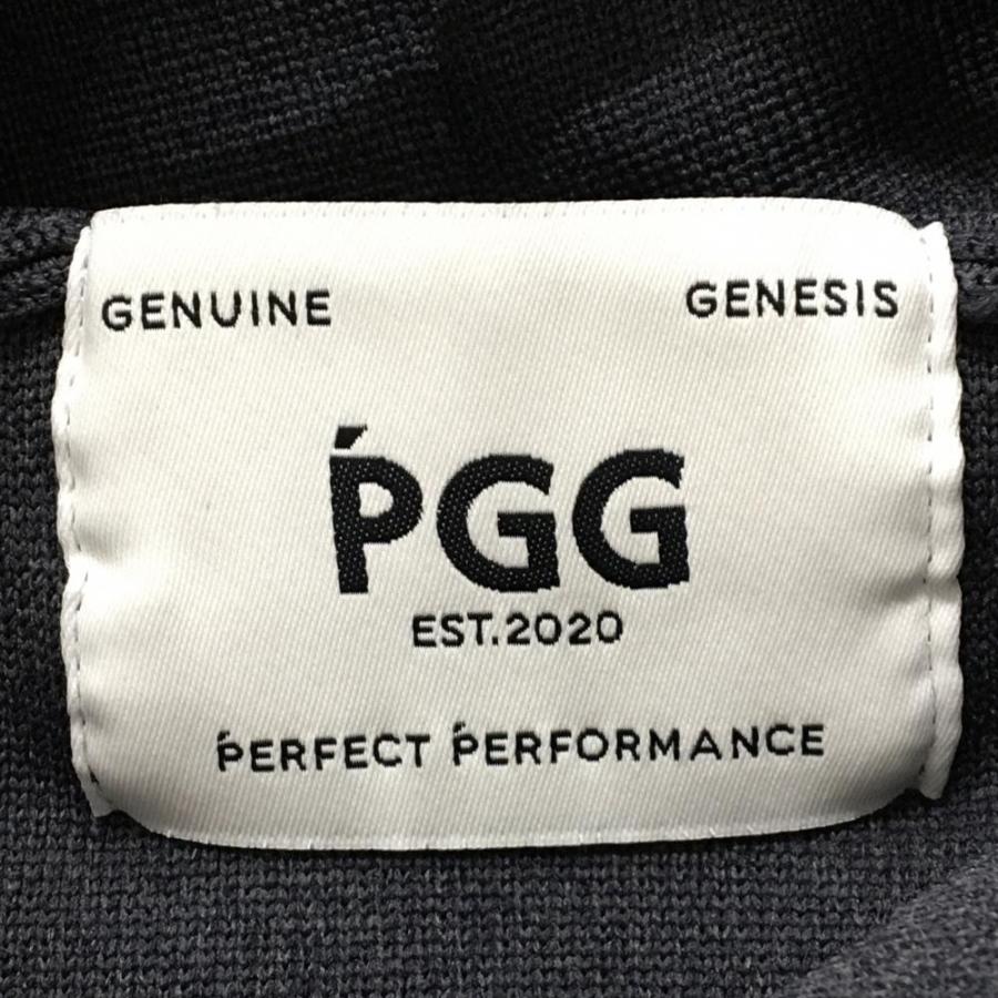 PGG 【超美品】PGGパーリーゲイツ ニットパーカー グレー ロゴプリント