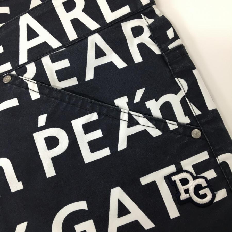 PEARLY GATES（パーリーゲイツ） ハーフパンツ ネイビー×白 ロゴ総柄