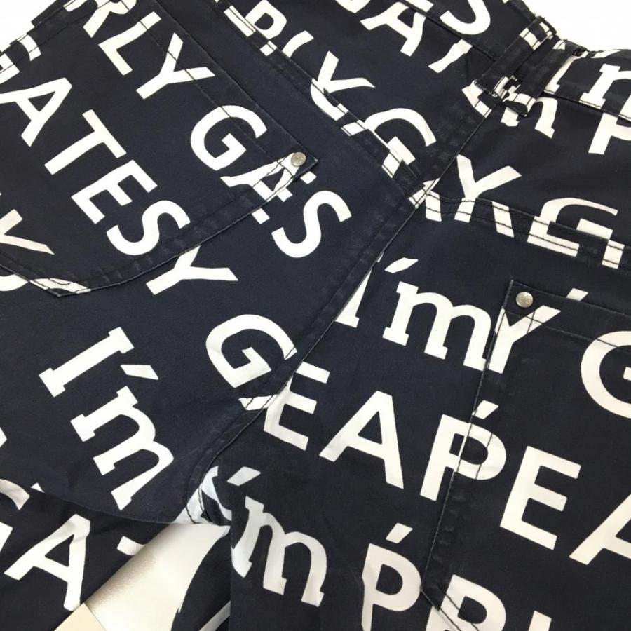 PEARLY GATES（パーリーゲイツ） ハーフパンツ ネイビー×白 ロゴ総柄