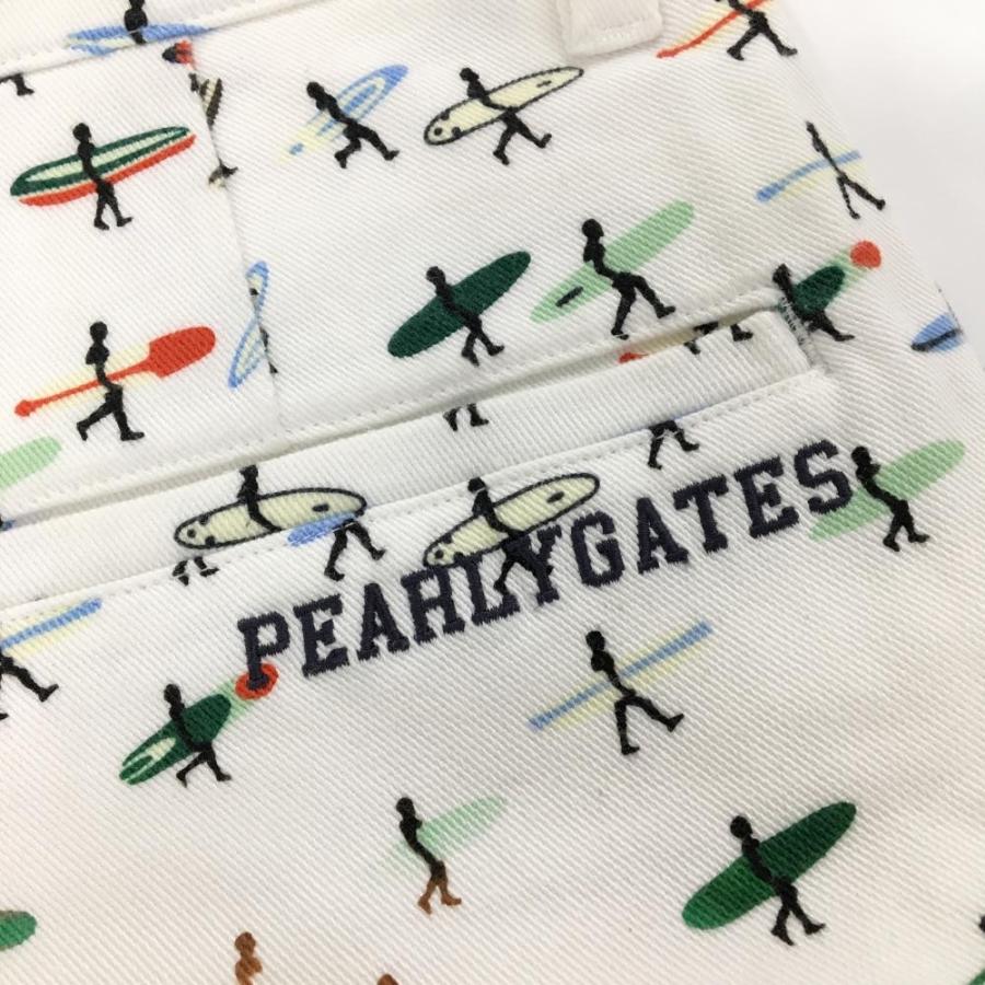 PEARLY GATES（パーリーゲイツ） ハーフパンツ 白×マルチカラー