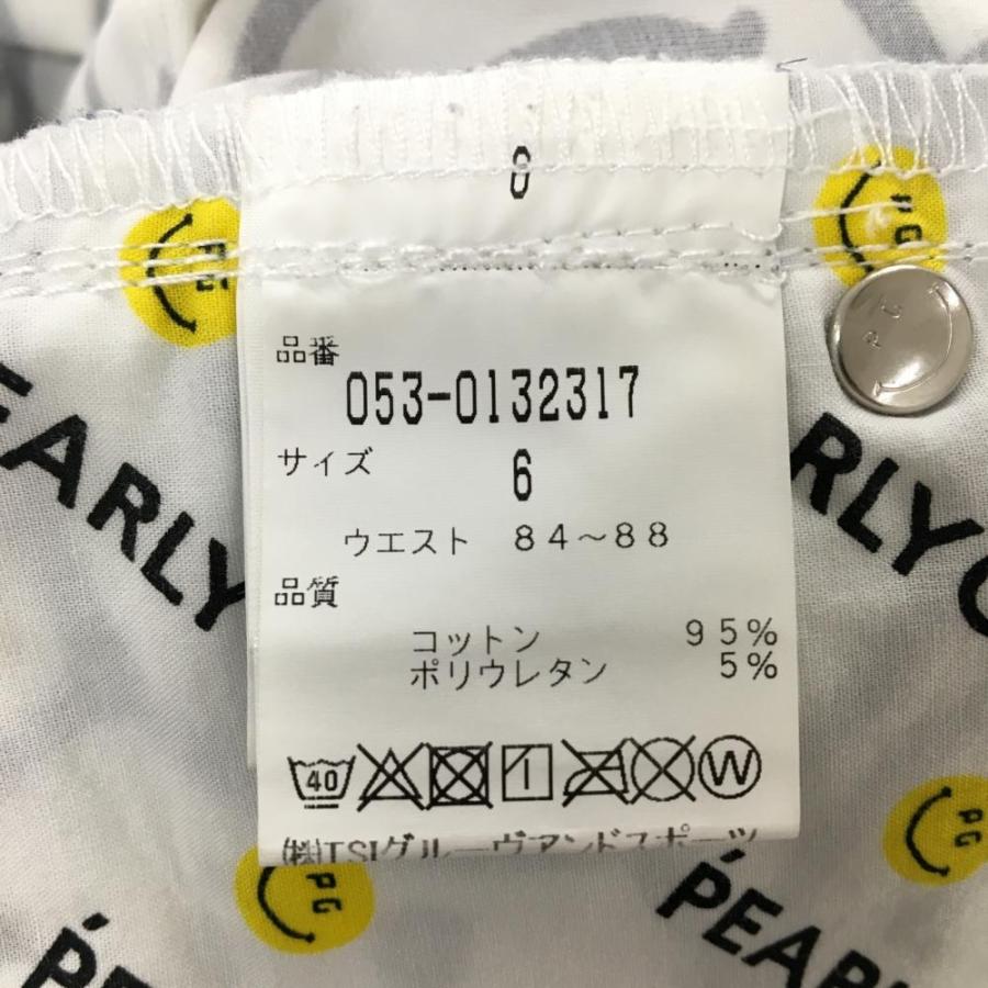 PEARLY GATES（パーリーゲイツ） ハーフパンツ 白×黒 ニコちゃん総柄
