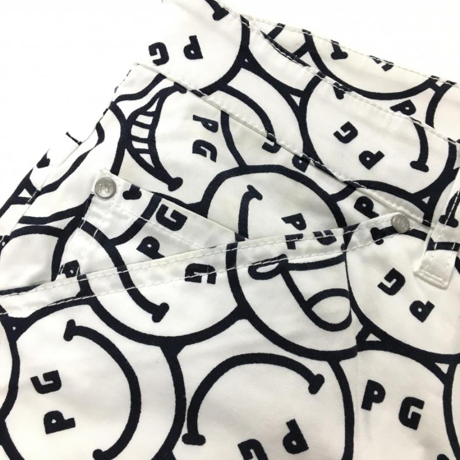 PEARLY GATES（パーリーゲイツ） ハーフパンツ 白×黒 ニコちゃん総柄