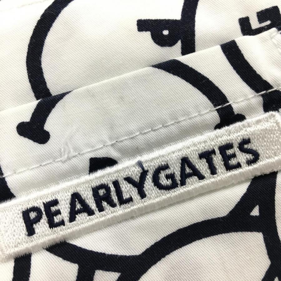 PEARLY GATES（パーリーゲイツ） ハーフパンツ 白×黒 ニコちゃん総柄