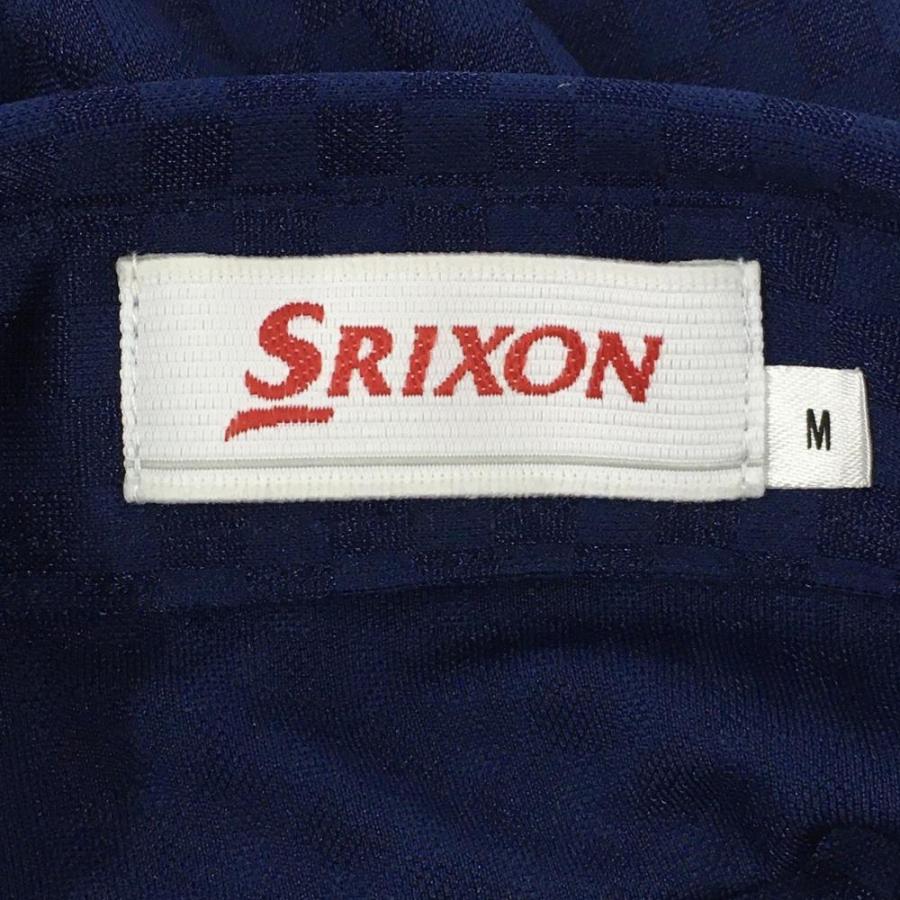 SRIXON 【超美品】スリクソン 半袖ポロシャツ ネイビー ブロック