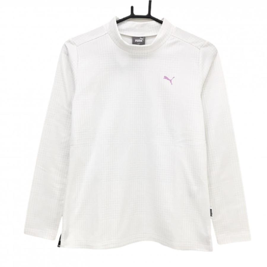 PUMA（プーマ） 【新品】プーマ 長袖ハイネックシャツ 白×ライトグレー