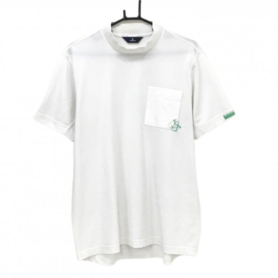 Munsingwear（マンシングウェア） 半袖ハイネックシャツ 白 ネック