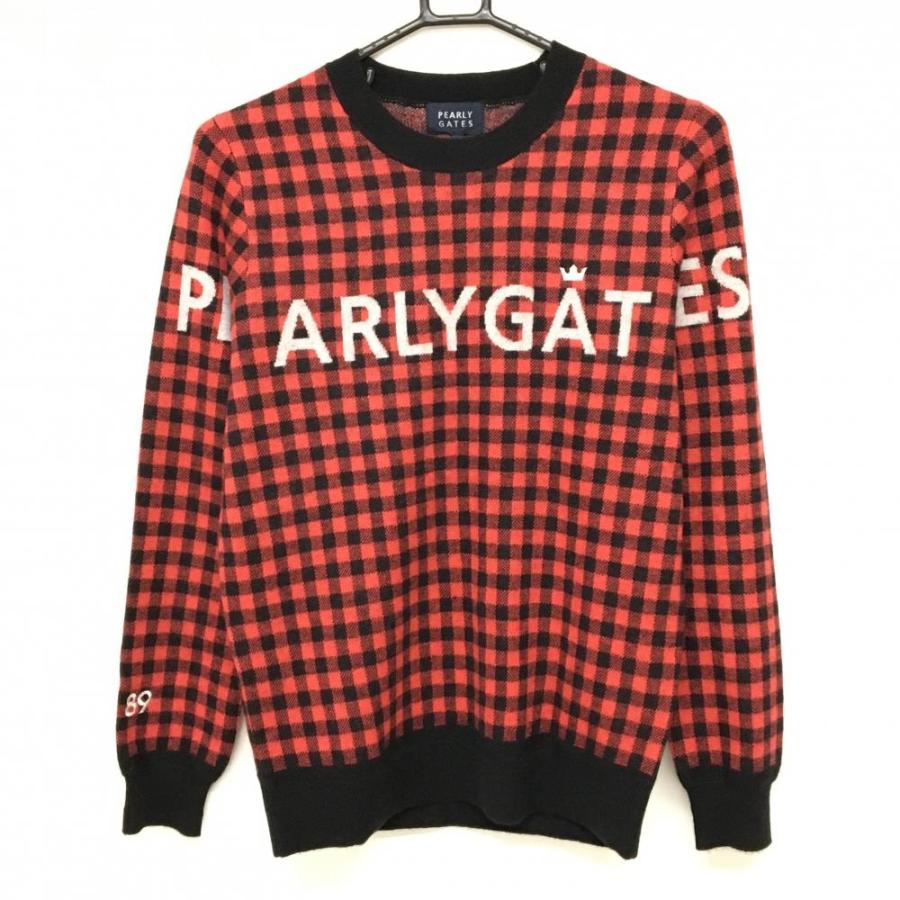新品　PEARLY GATES　マスターバニー　ゴルフパンツ　赤黒チェック　完売 PEARLY GATES パーリーゲイツ チェック柄 ゴルフパンツ Pearly gates