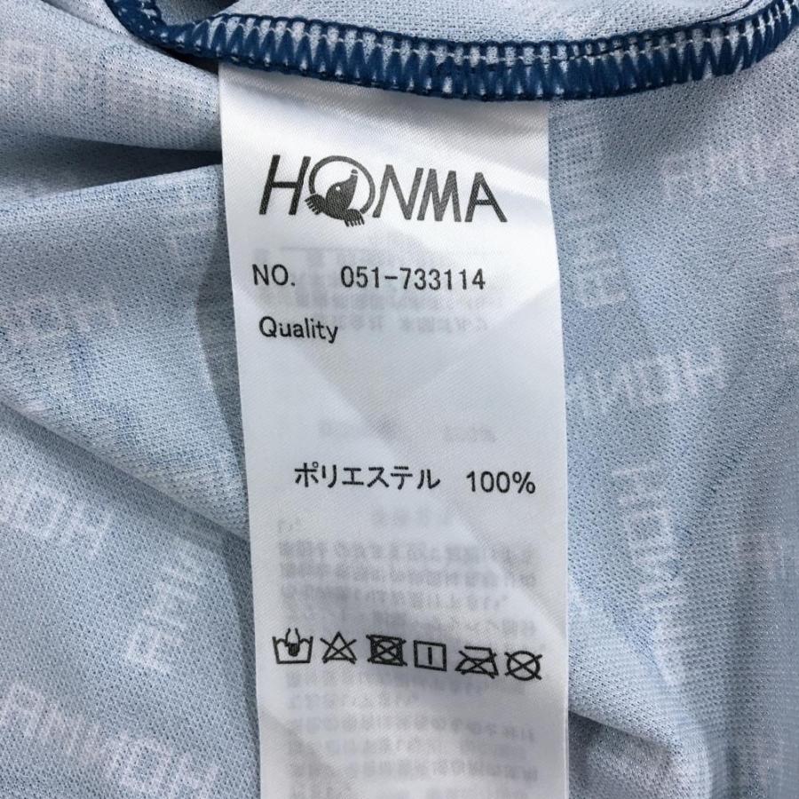 HONMA GOLF（本間ゴルフ） 【美品】ホンマ 長袖ポロシャツ ネイビー×白