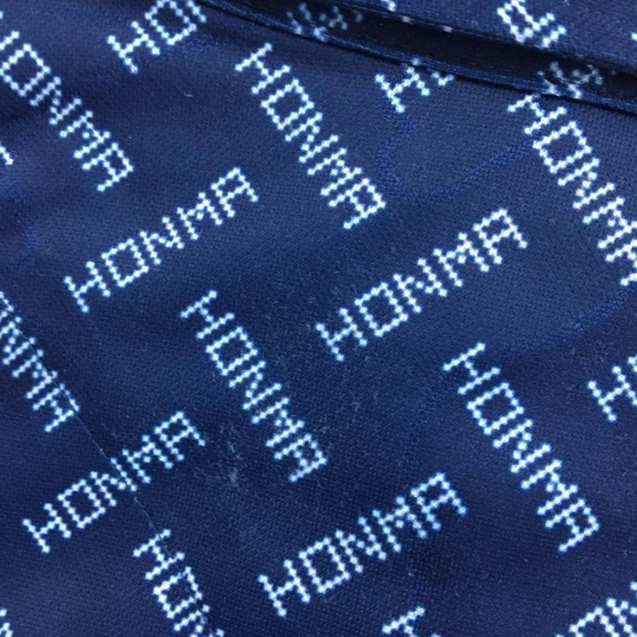 HONMA GOLF（本間ゴルフ） 【美品】ホンマ 長袖ポロシャツ ネイビー×白
