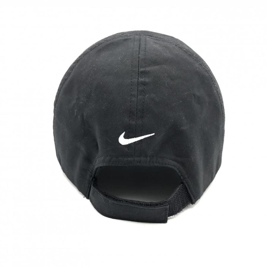 NIKE（ナイキ） 【美品】ナイキ キャップ 黒×白 ロゴワッペン ONE SIZE