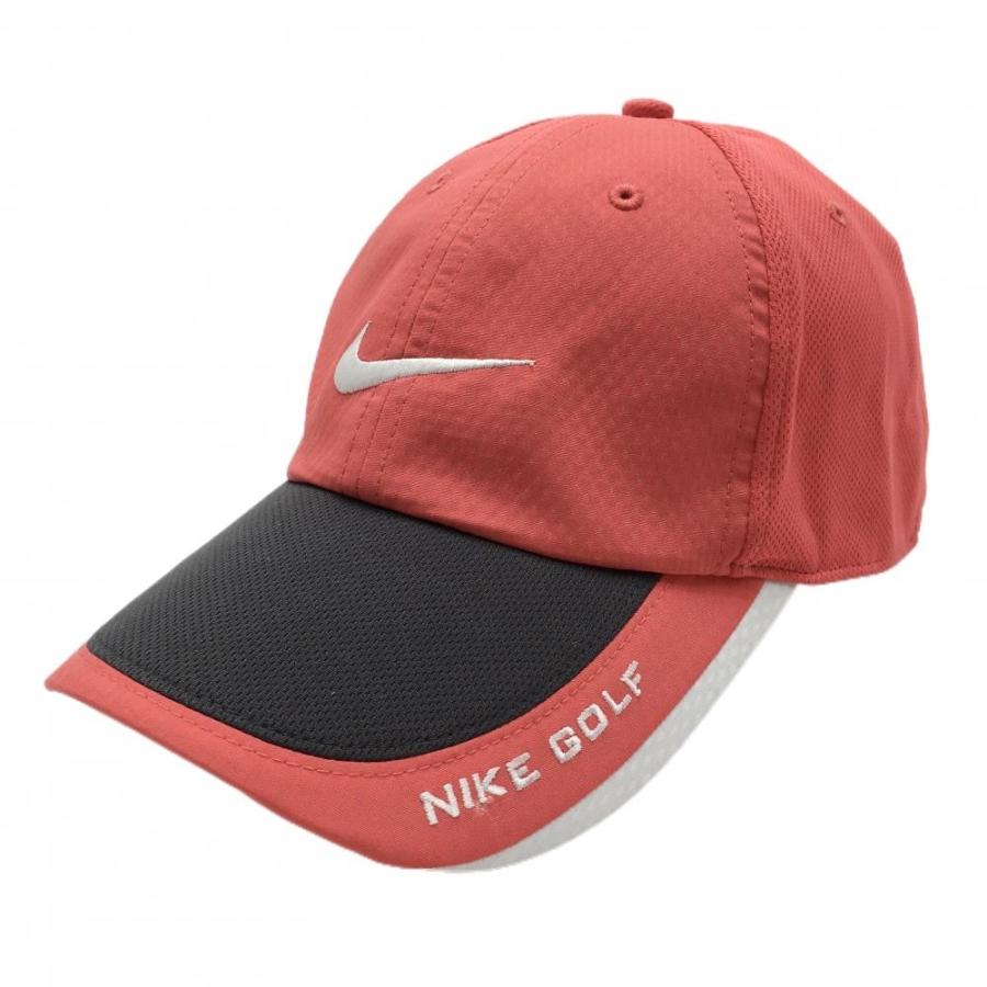 NIKE（ナイキ） 【美品】ナイキゴルフ キャップ レッド×グレー ロゴ
