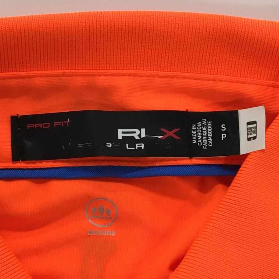 RLX 【美品】RLXラルフローレン 半袖ポロシャツ 蛍光オレンジ 肩・袖