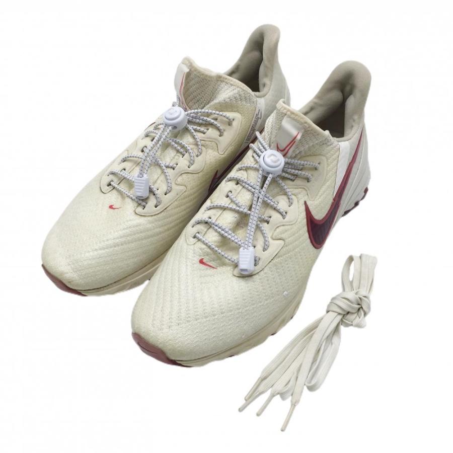 NIKE（ナイキ） 【美品】ナイキ ゴルフシューズ 白×ダークレッド AIR 
