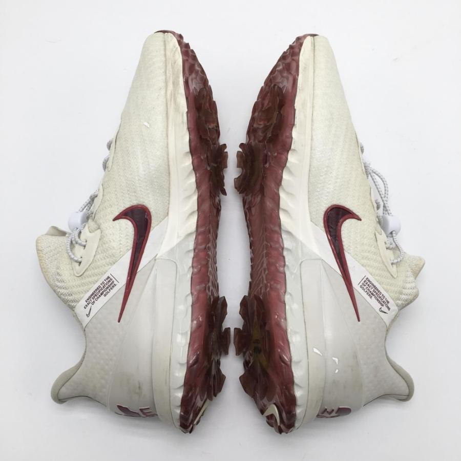 NIKE（ナイキ） 【美品】ナイキ ゴルフシューズ 白×ダークレッド AIR