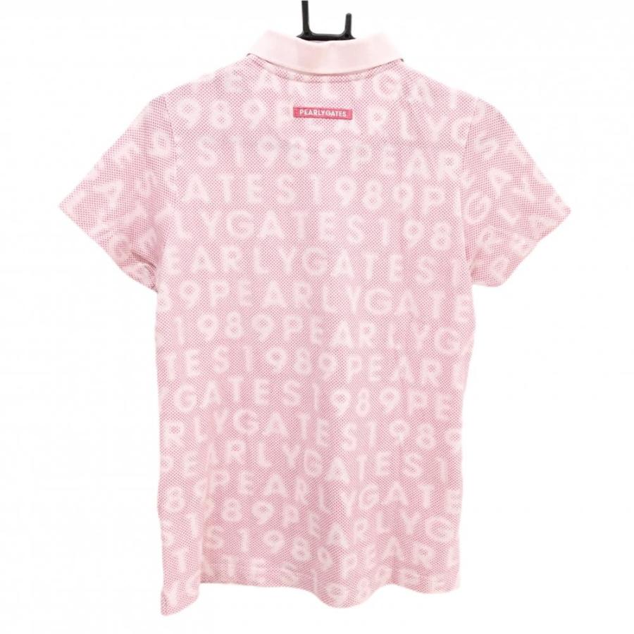 【定価2.2万】PEARLY GATES ゴルフウェア 半袖ポロシャツ PEARLY GATES（パーリーゲイツ） 半袖ポロシャツ ピンク ロゴ総柄