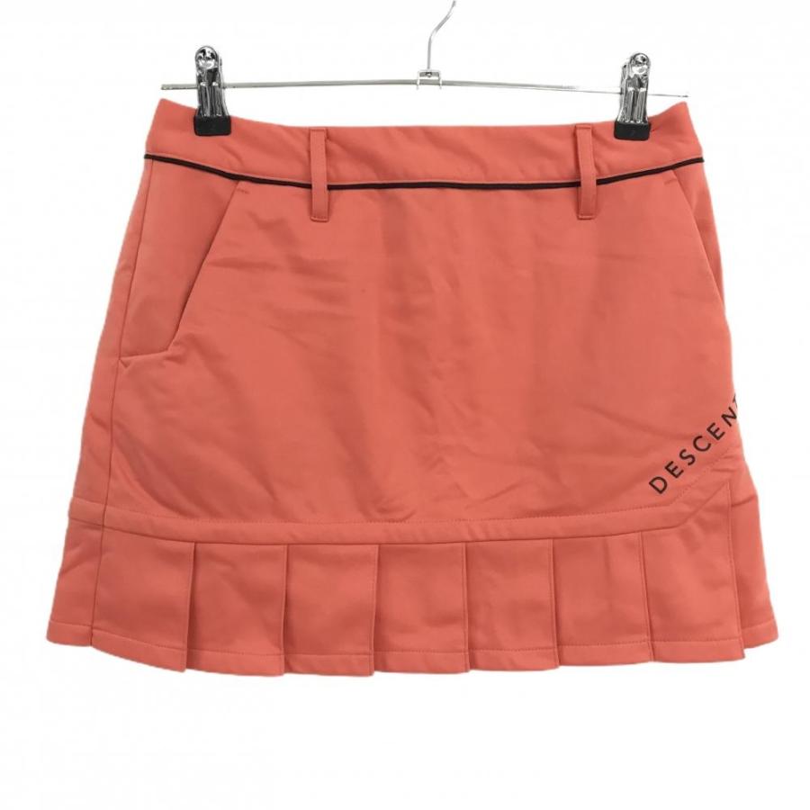 DESCENTE GOLF 【美品】デサントゴルフ スカート レッド×黒 裾プリーツ