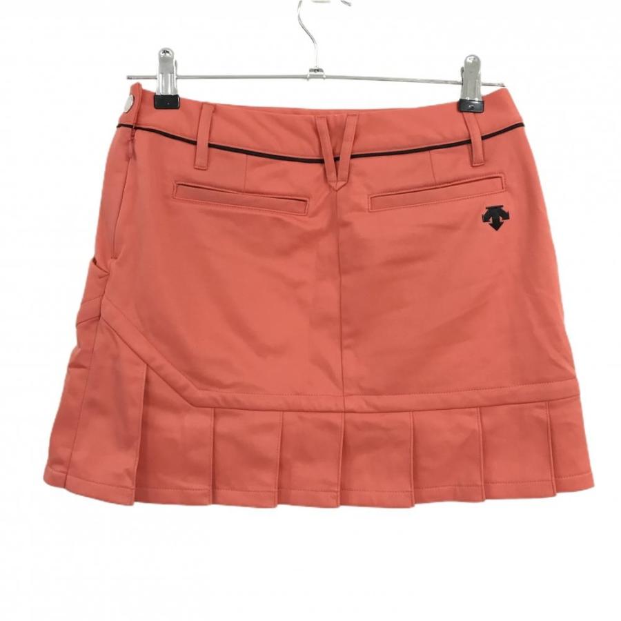 デサントゴルフ　スカート　トップス DESCENTE GOLF 【美品】デサントゴルフ スカート レッド×黒 裾プリーツ