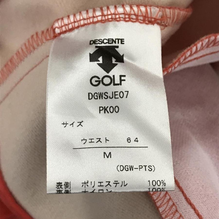 DESCENTE GOLF 【美品】デサントゴルフ スカート レッド×黒 裾プリーツ