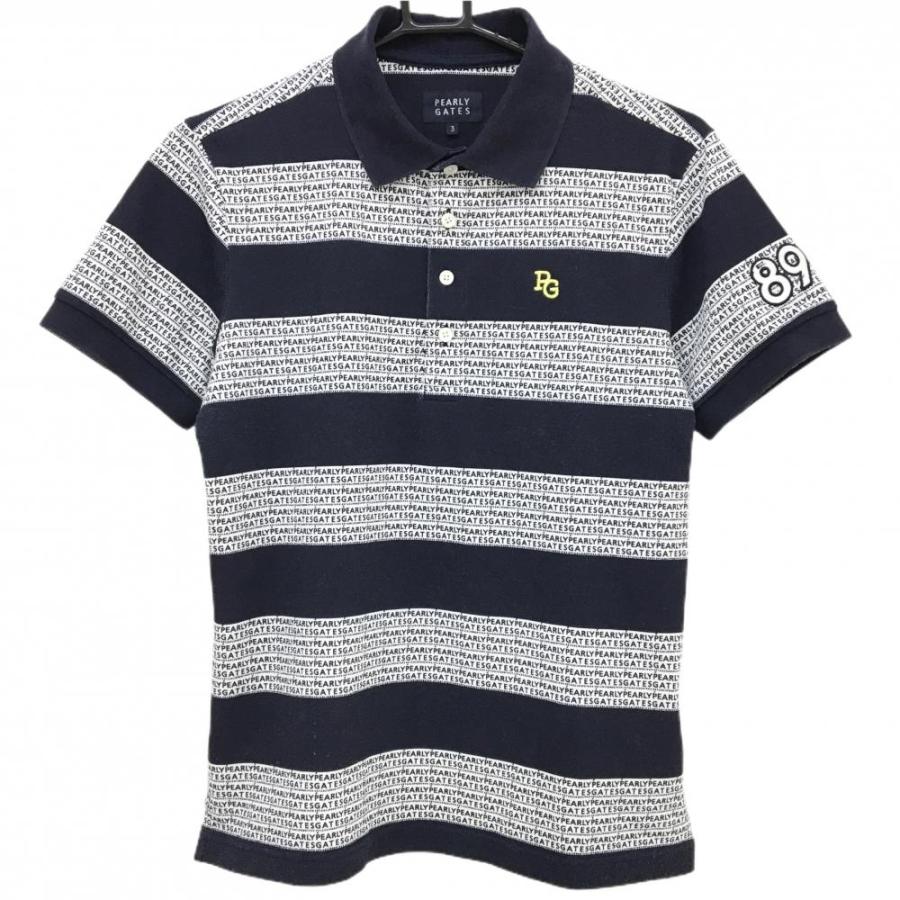 新品】パーリーゲイツゴルフポロシャツPeチェックサッカーカノコ半袖白