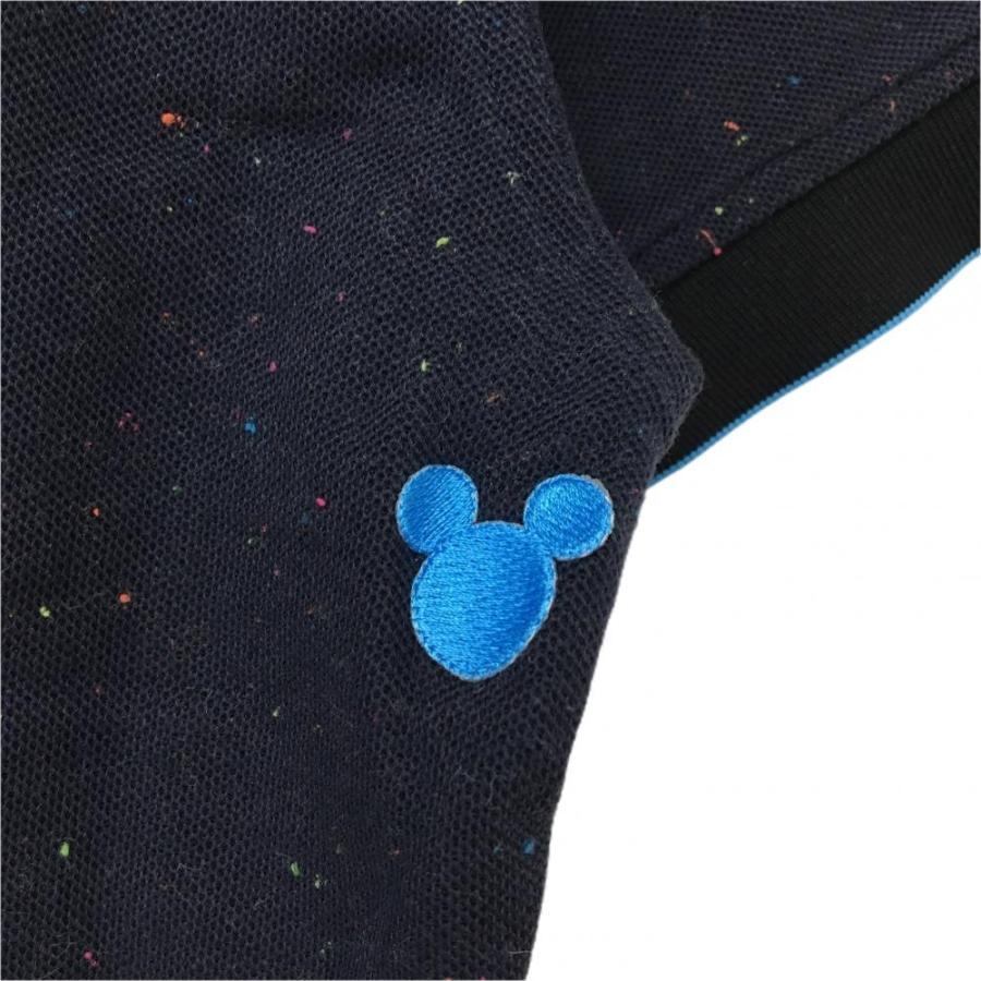 ★Disney★ MARK & LONA ポロシャツ 半袖 ネップ 日本製 黒 MARK&LONA（マークアンドロナ） マークアンドロナ×Disney 半袖