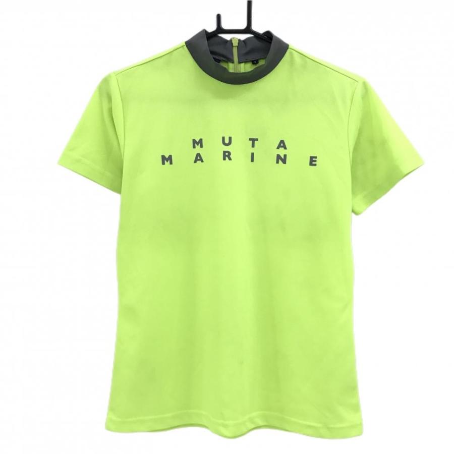 値下げしました。ムータマリン蛍光イエロー 半袖ポロシャツ XL muta MARINE（ムータマリン） 半袖ハイネックシャツ 蛍光イエロー
