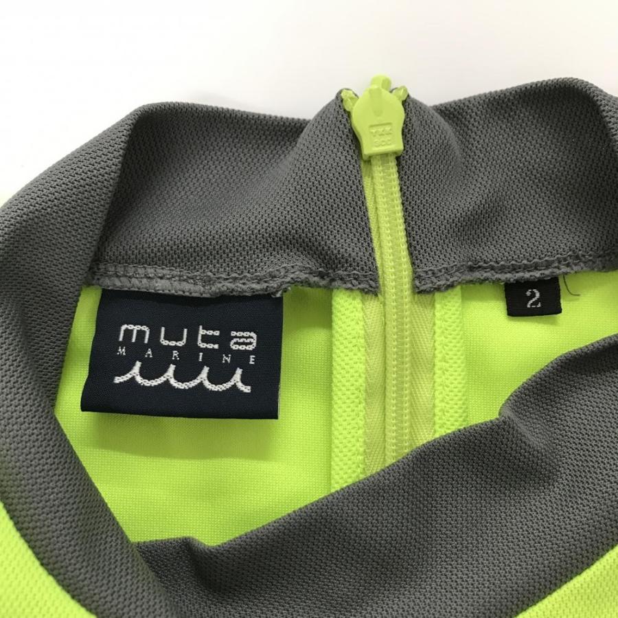 値下げしました。ムータマリン蛍光イエロー 半袖ポロシャツ XL muta MARINE（ムータマリン） 半袖ハイネックシャツ 蛍光イエロー