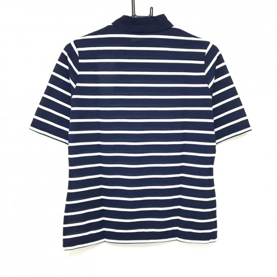 ZOY（ゾーイ） 【新品】ゾーイ 半袖ハイネックシャツ ネイビー×白