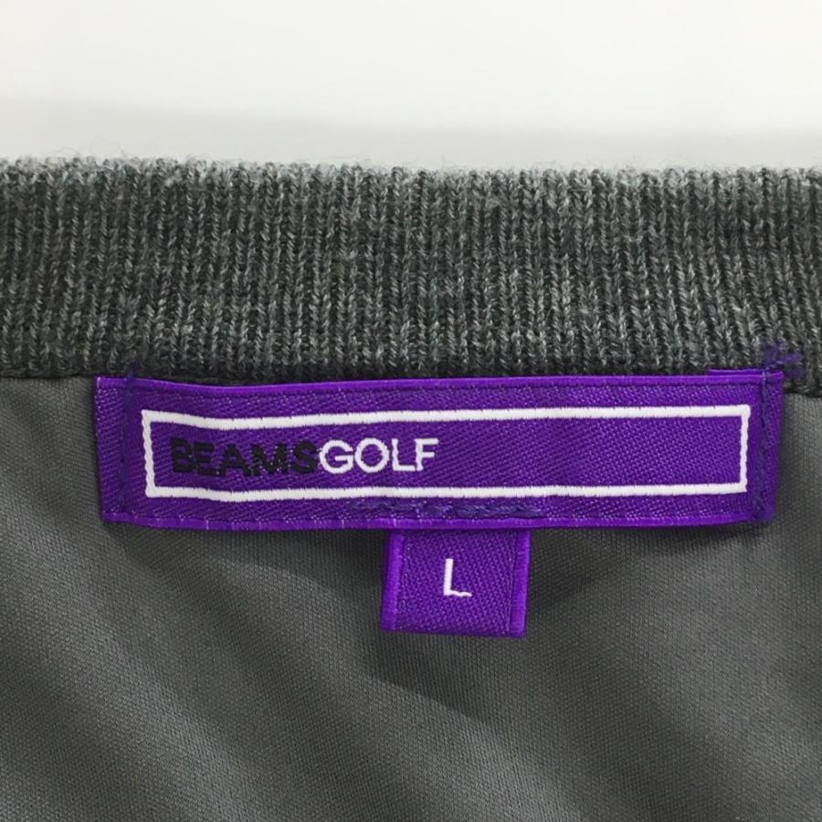 BEAMS GOLF（ビームス ゴルフ） セーター グレー×ネイビー 前面