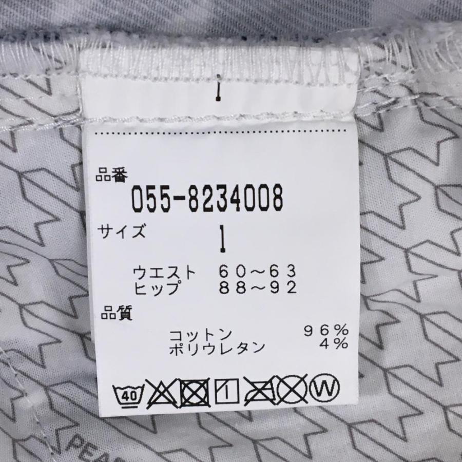 【新品】パーリーゲイツ スカート 白×ネイビー 千鳥格子  レディース 1(M) ゴルフウェア PEARLY GATESの画像