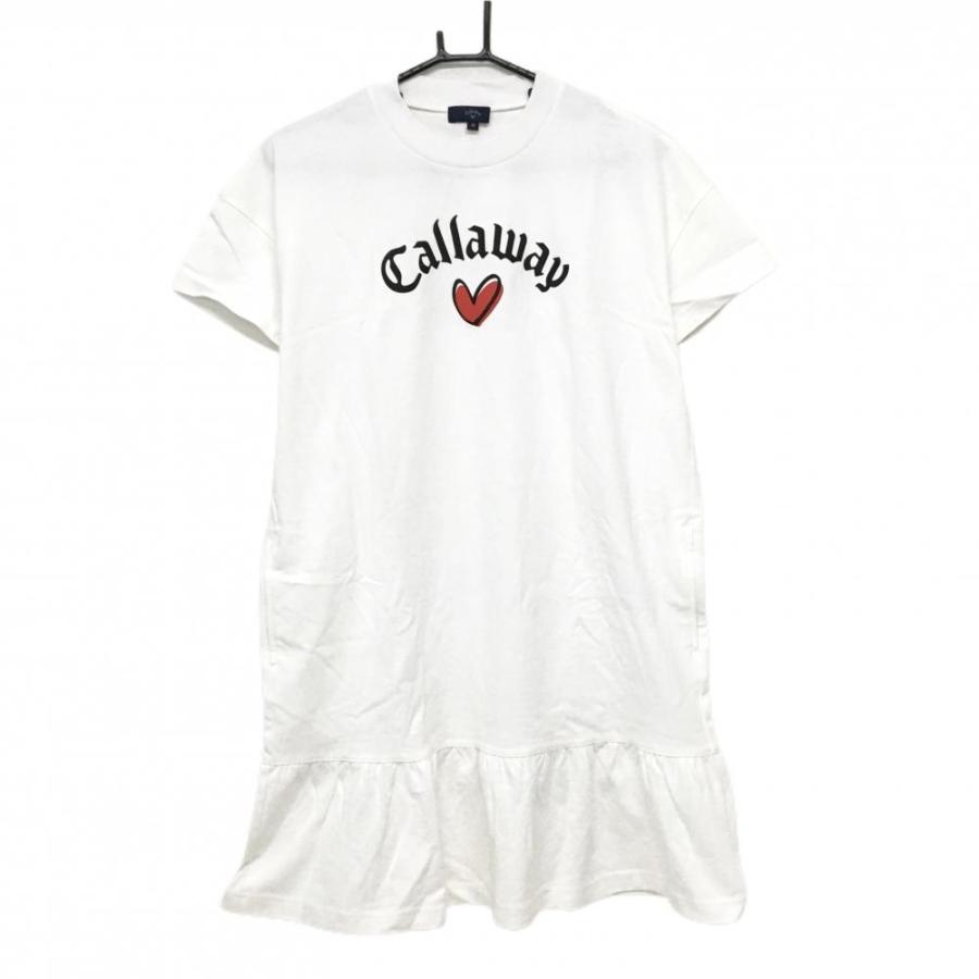 Callaway（キャロウェイ） 【美品】キャロウェイ 半袖ワンピース 白×黒