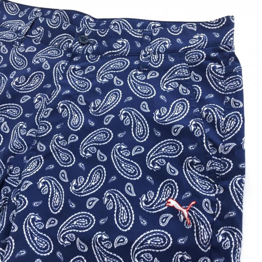 PUMA（プーマ） 【美品】プーマ ハーフパンツ ネイビー×白 ペイズリー