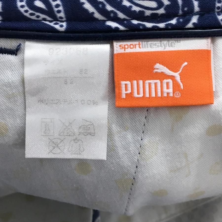 PUMA（プーマ） 【美品】プーマ ハーフパンツ ネイビー×白 ペイズリー