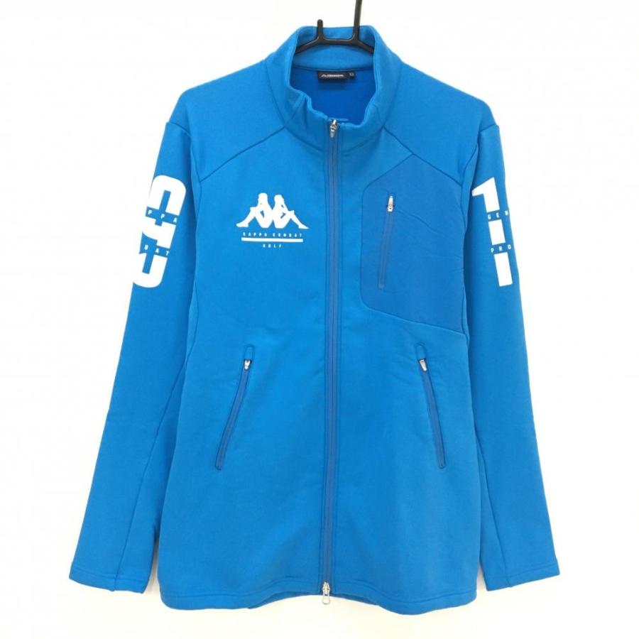 Kappa（カッパ） 【美品】カッパ ジャケット ブルー×白 ダブルジップ