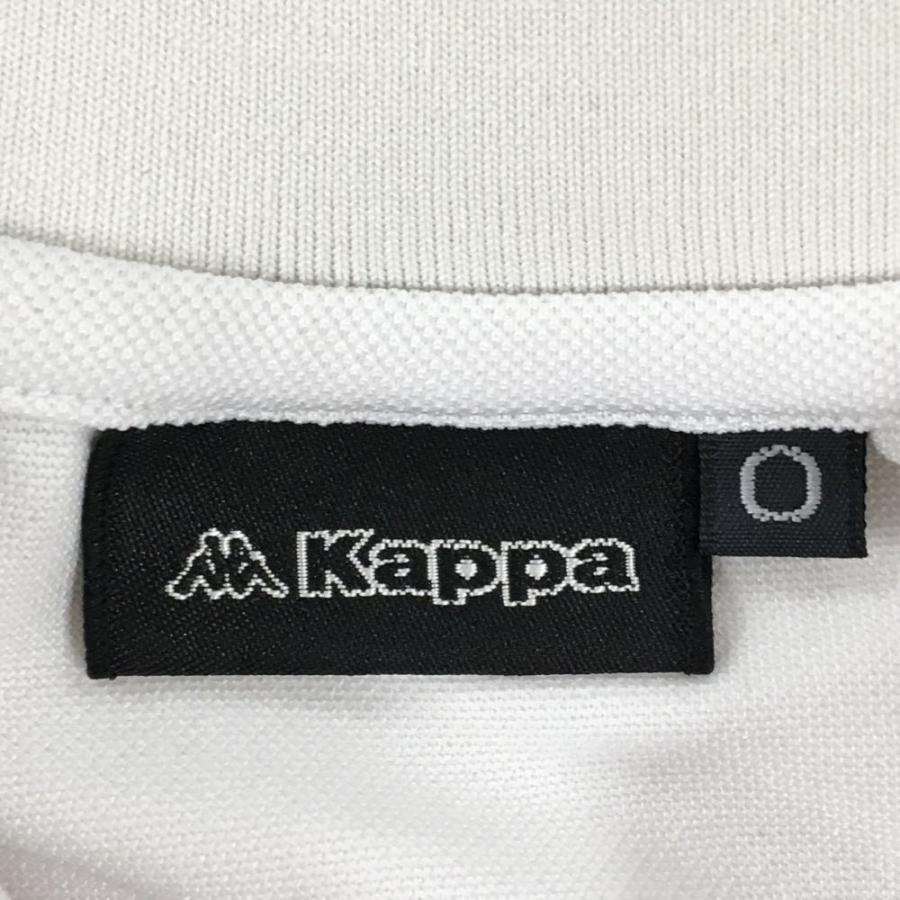 Kappa（カッパ） 半袖ポロシャツ 白 ロゴブルー イタリア国旗 メンズ O