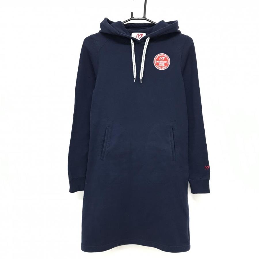 美品　近年モデル　マスターバニー　中綿　ワンピース　ロング　ベスト　ネイビー 美品 近年モデル マスターバニー 中綿 ワンピース ロング ベスト