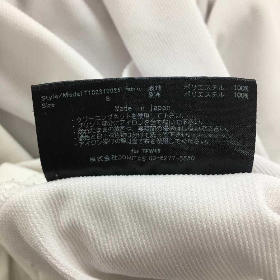 TFW49 半袖ポロシャツ 白 ワッペン 前後素材切り替え メンズ S ゴルフ