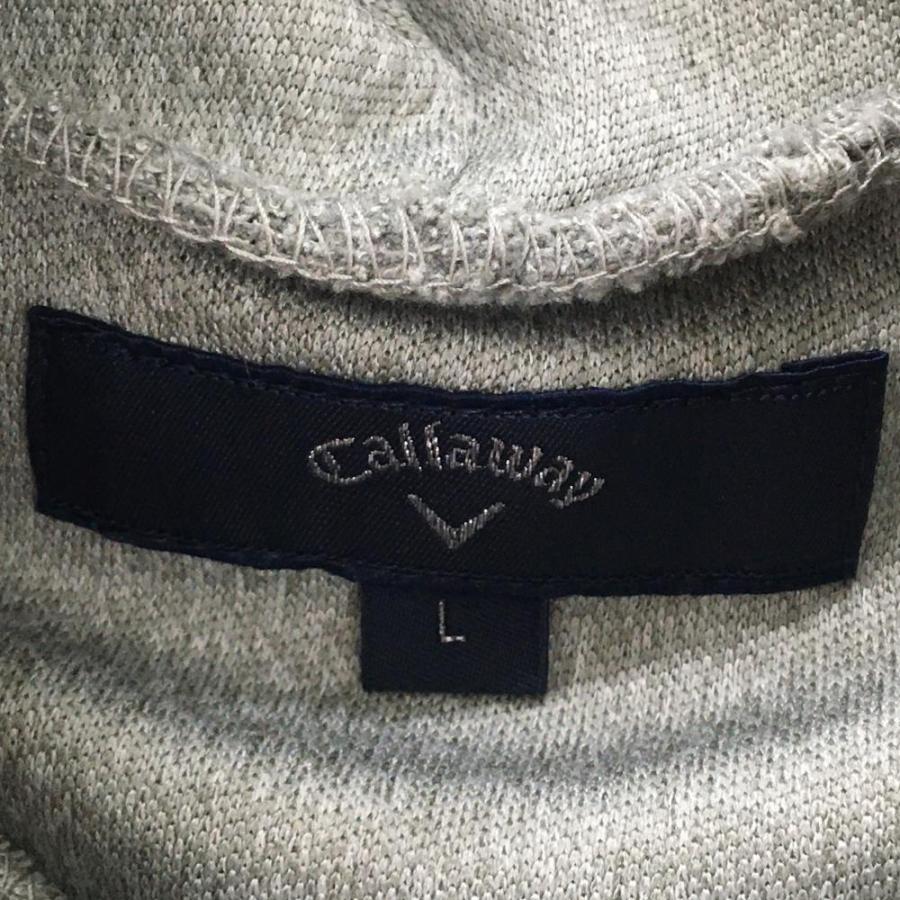 Callaway（キャロウェイ） ジップパーカー 杢グレー×黒 ロゴ刺しゅう