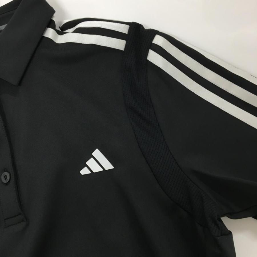 新品✨アディダスゴルフ　上下　半袖ポロシャツ　ロゴプリントスカート　黒　L adidas（アディダス） 【新品】アディダス 半袖ポロシャツ 黒×白 肩