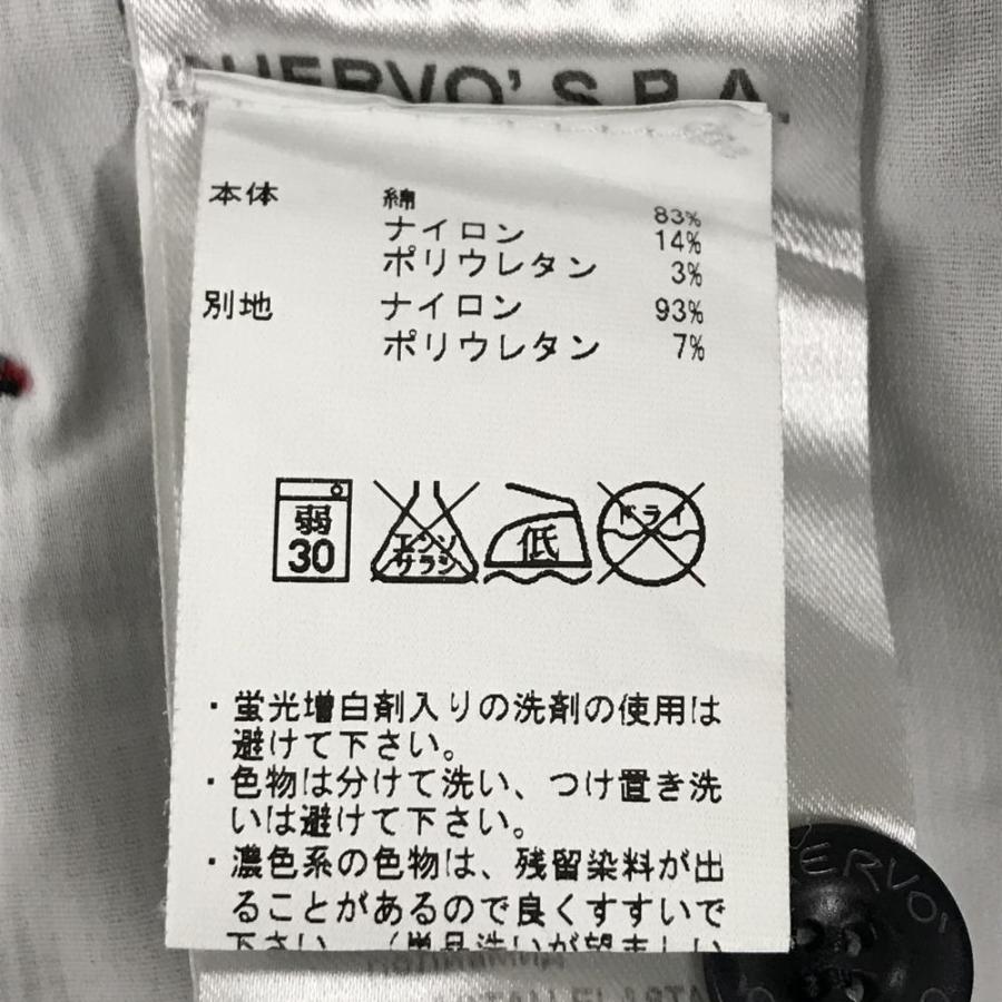 CHERVO（シェルボ） パンツ ネイビー×白 細ストライプ ストレッチ