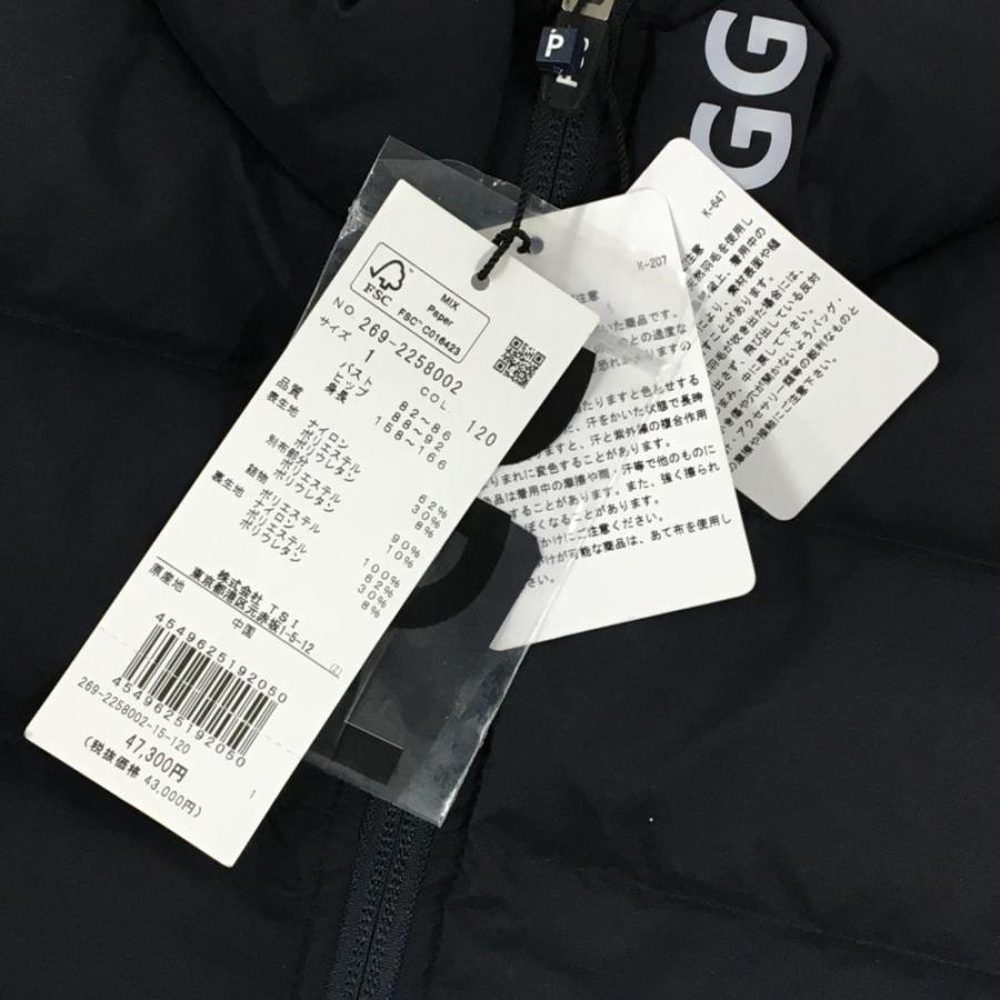 PGG 【新品】PGGパーリーゲイツ 中綿ベスト ネイビー×白 背面ロゴ